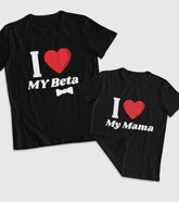 I love my Beta and Mummy Unisex Half Sleeve T-Shirts (Pack of 2)